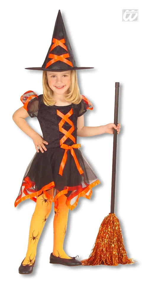 Hexen Kinderkostüm orange