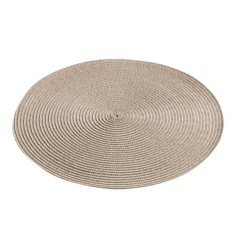 4er Set Platzmatte Ø 35 cm rund Taupe