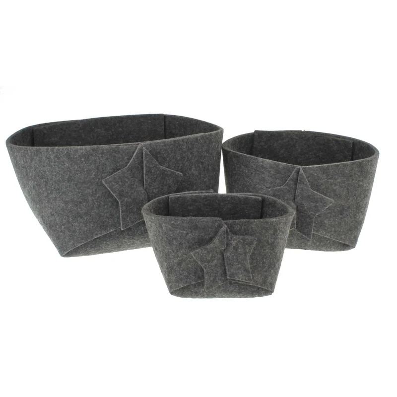 Filzschale dunkelgrau 3er Set