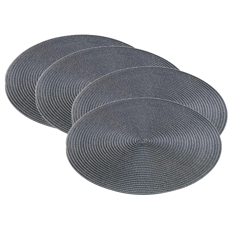 4er Set Platzset Anthrazit 35 cm