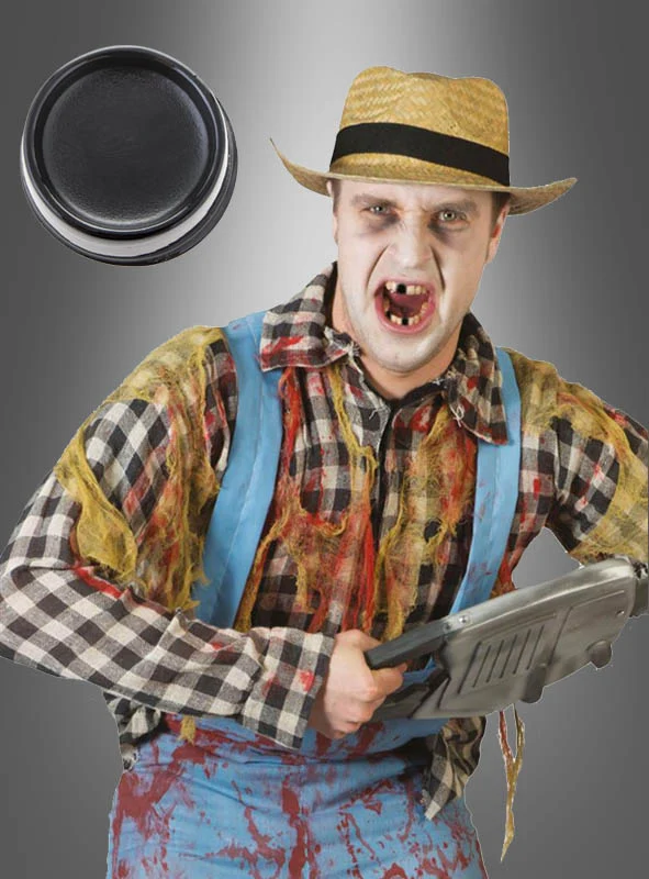 Zahnschwarz Make-up schwarze Zähne