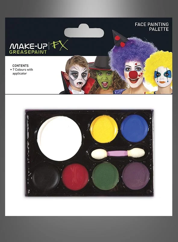Schminke Farbpalette Fasching für Kinder und Erwachsene
