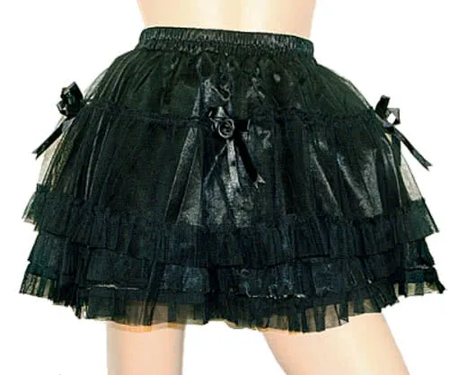 Lolita Minirock aus Tüll schwarz
