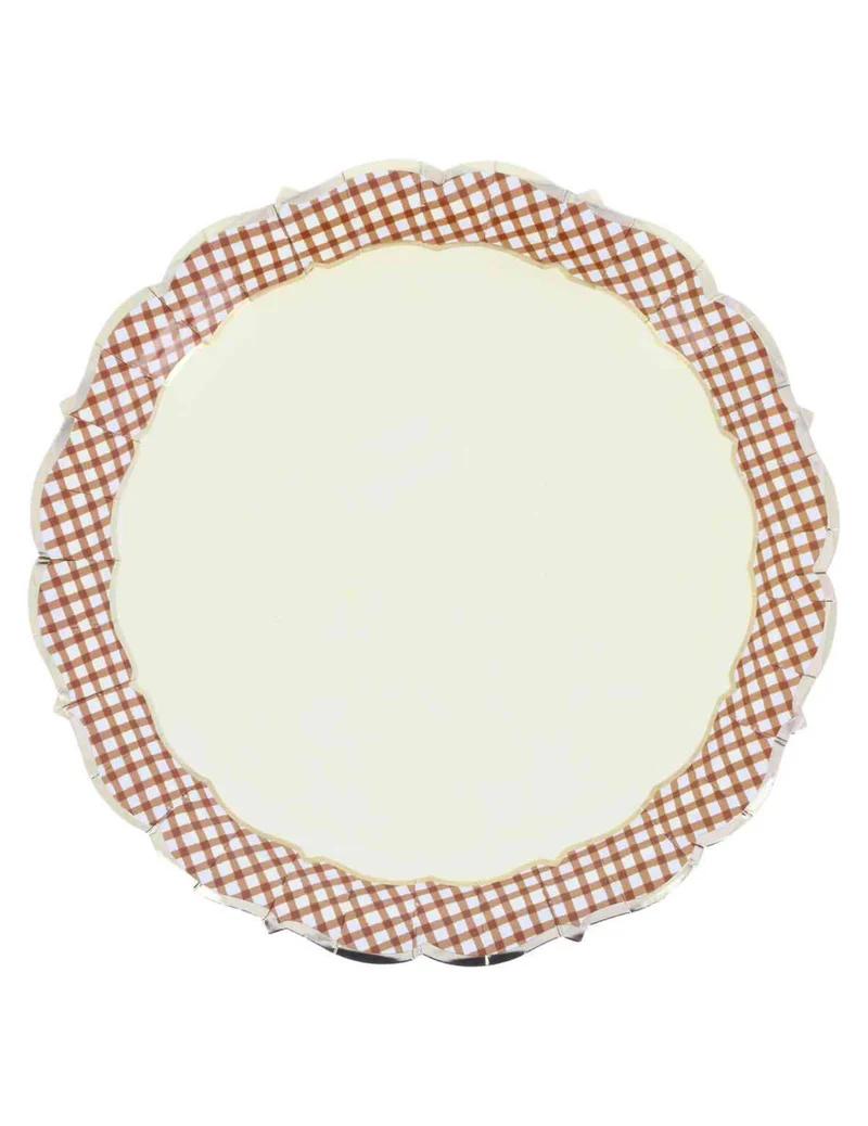 8 Cottage Living Pappteller 23 cm