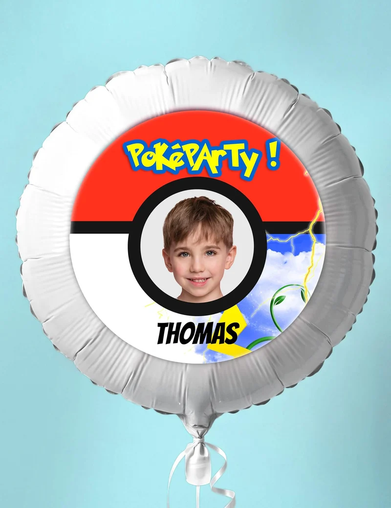 Ballon aluminium personnalisable Poké Ball 50 cm