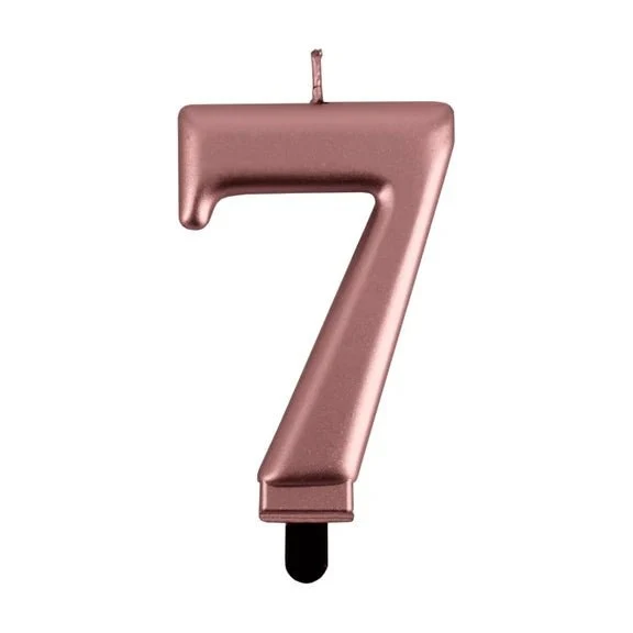 7-Jahres-Kerze in Roségold