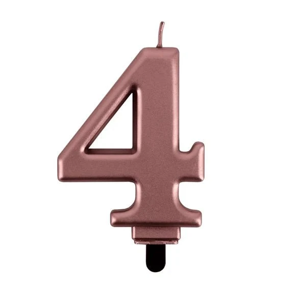 4-Jahres-Kerze in Roségold
