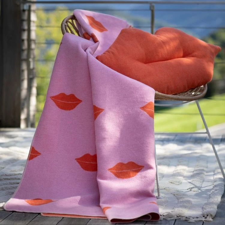 SILVRETTA Flanelldecke Lips rosa