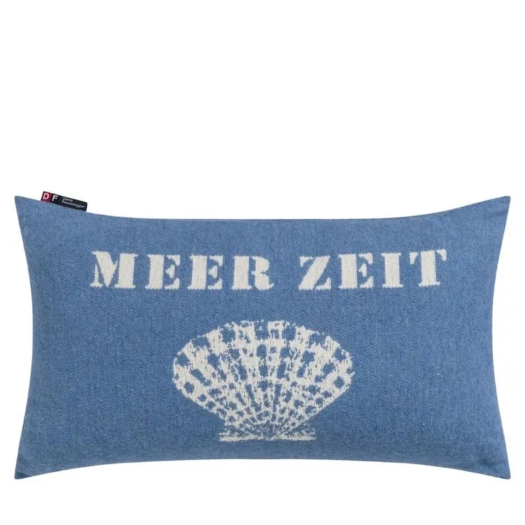 NOVA Kissenhülle Meer Zeit marineblau 30 x 50 cm