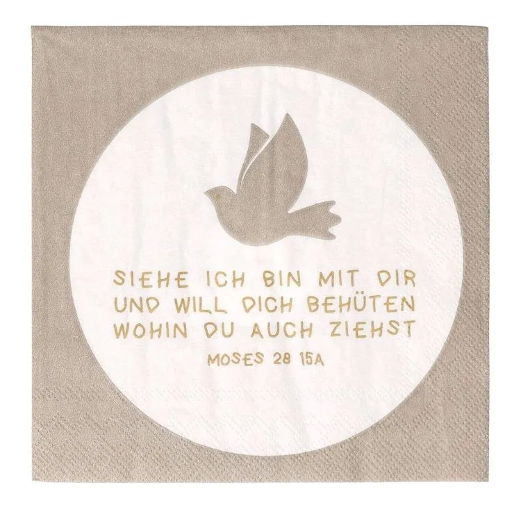 Räder Cocktailserviette Siehe, ich bin mit dir