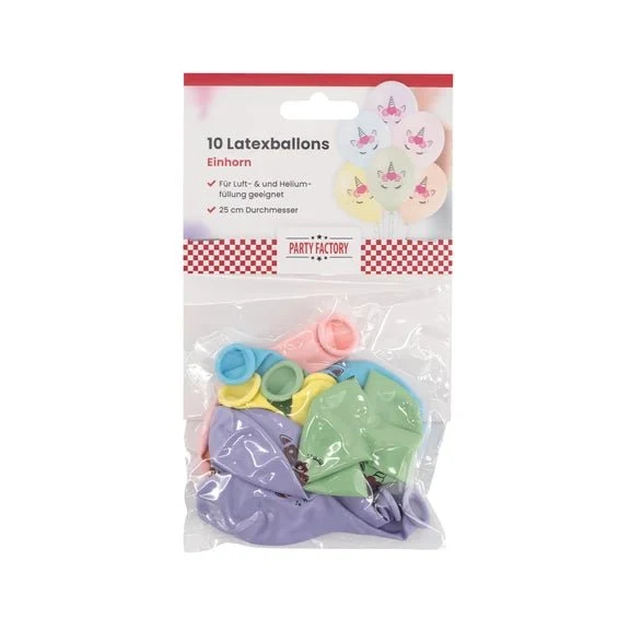Einhorn-Ballons, 30 cm, 10 Stück