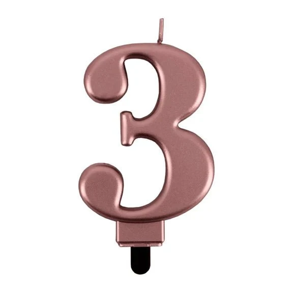 3-Jahres-Kerze in Roségold