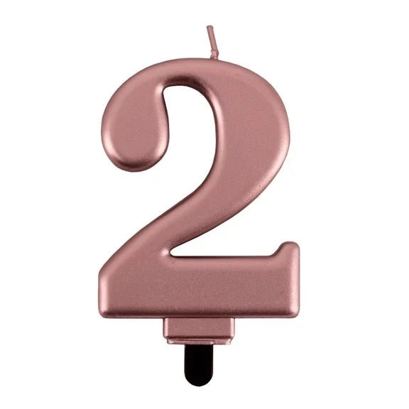2-Jahres-Kerze in Roségold
