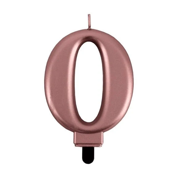 0-Jahres-Kerze in Roségold