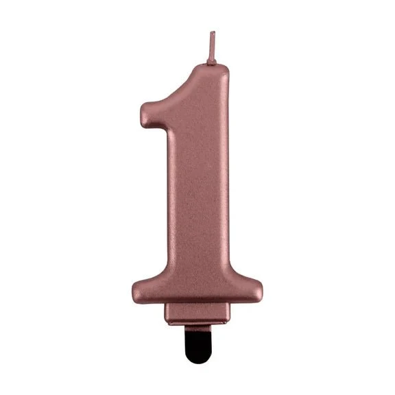1-Jahres-Kerze in Roségold