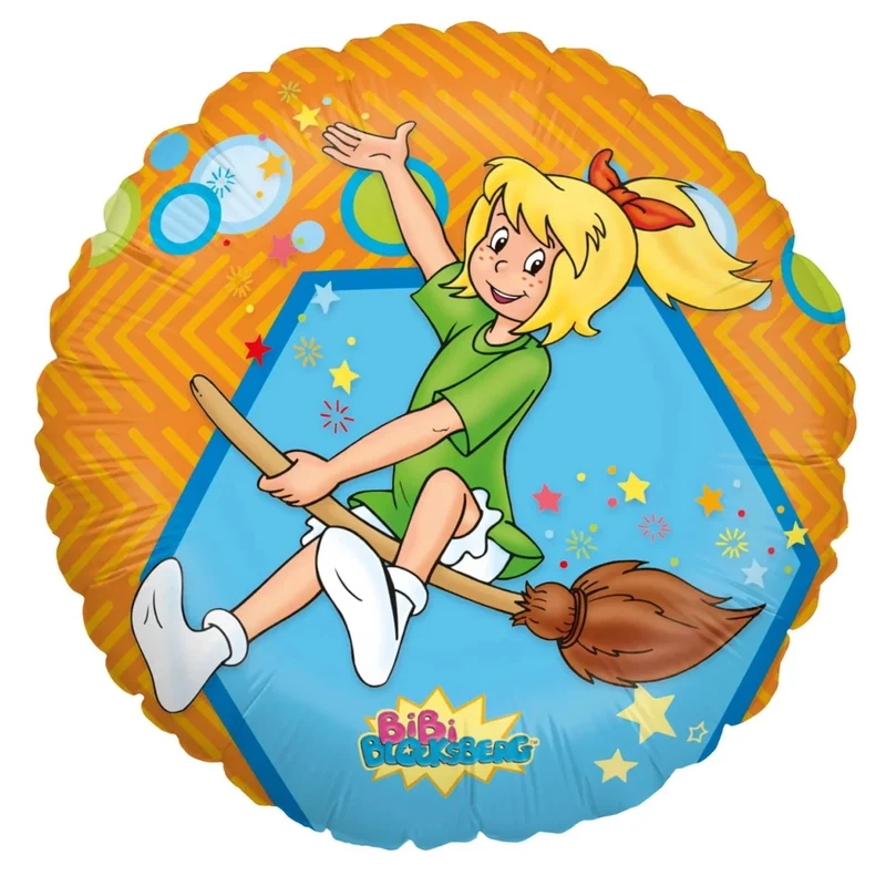 Bibi Blocksberg Heliumballon, rund, leer, 45 cm