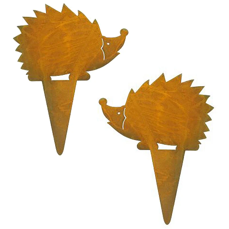 2er Set Metall Igel Rost