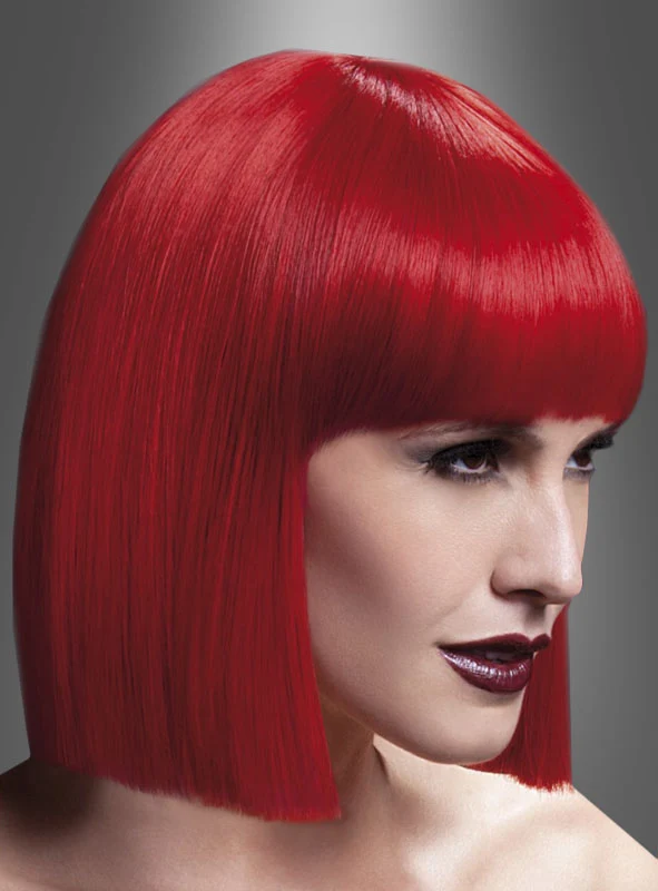 Lola Perücke Deluxe Pagenschnitt rot