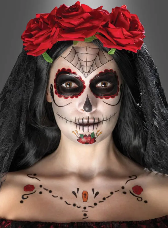 Tag der Toten Makeup Tattoo Set