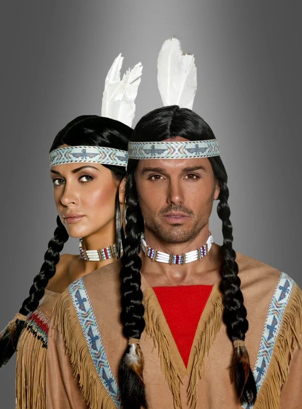 Indianer Perücke Deluxe Unisex