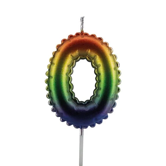0 Regenbogenkerze 7 cm