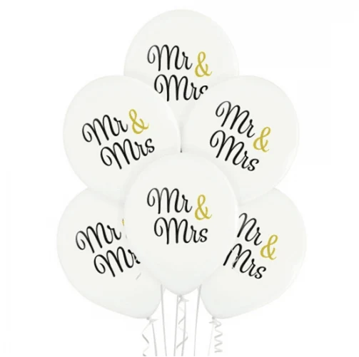 „Mr. und Mrs.“-Ballons, 30 cm, 10 Stück