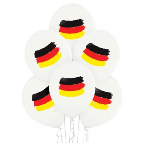 Deutschland-Luftballons, weiß, 30 cm, 10 Stück