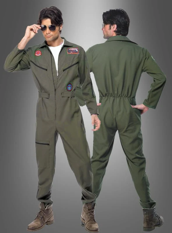Top Gun Piloten Uniform mit Brille