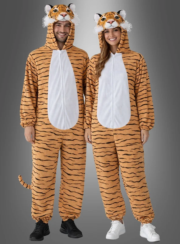Deluxe Tiger Kostüm aus Plüsch