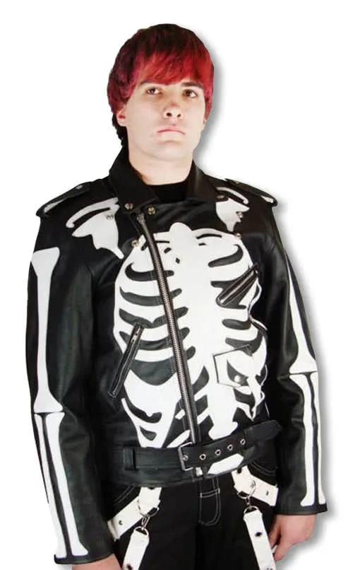 Skelett Lederjacke