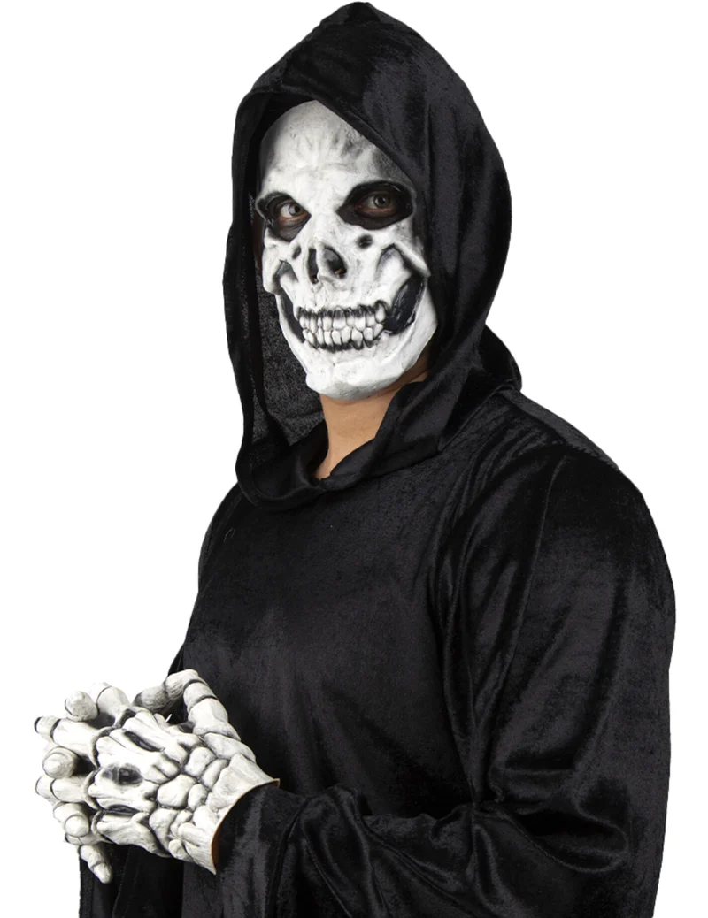 Masque et gants de squelette adulte