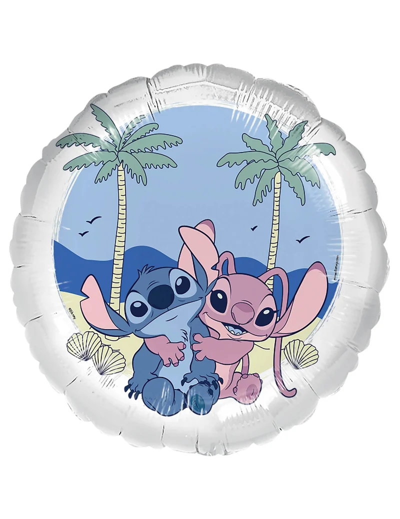 Stitch™ und Angel™ Ballon aus Aluminium 45 cm