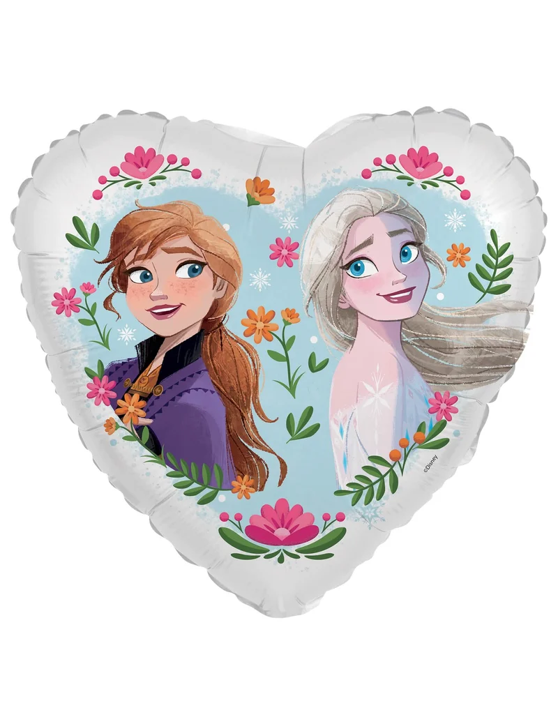 Ballon Die Eiskönigin™ Elsa und Anna Herzform 45 cm