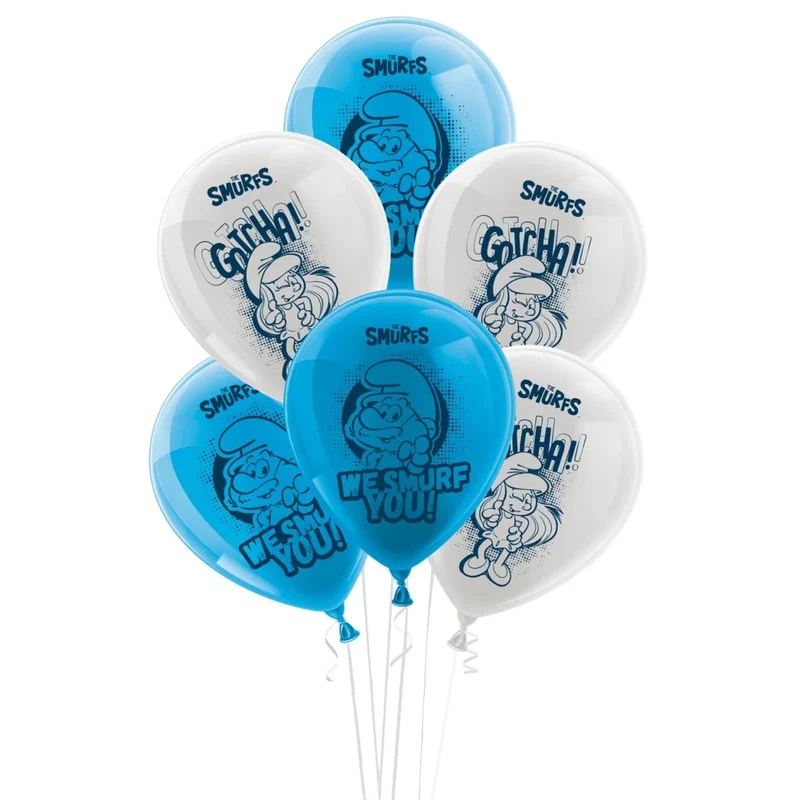 Schlumpf-Luftballons 25 cm, 10 Stück