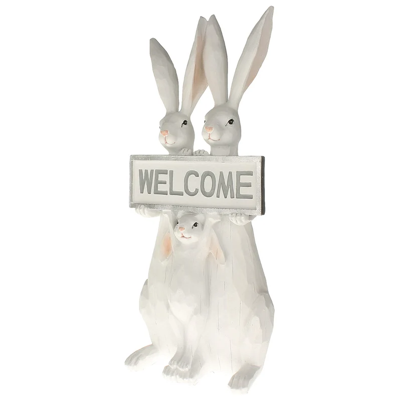 Hasenfamilie WELCOME, 35 cm hoch