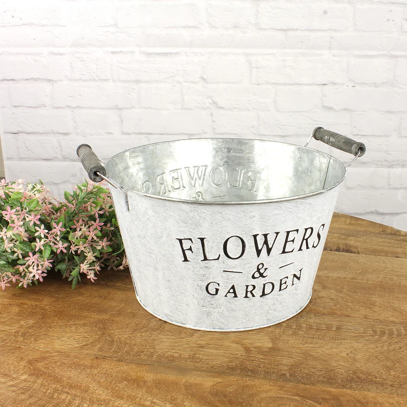 Pflanztopf Zink Flowers & Garden Silber