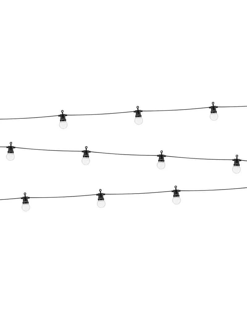 LED-Lichterkette 5 Meter Schwarz fÃ¼r Garten & Party