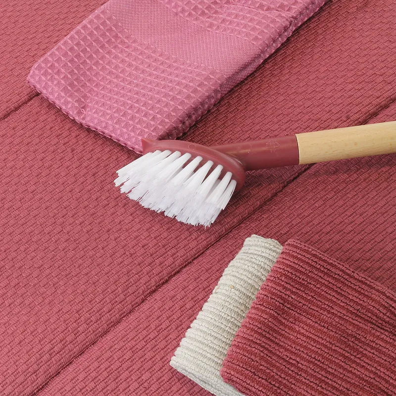 Spülbürste Nylon, Spültücher & Abtropfmatte Burgund