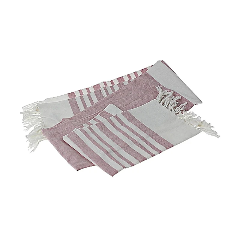 Hamamtuch rosa-weiss gestreift