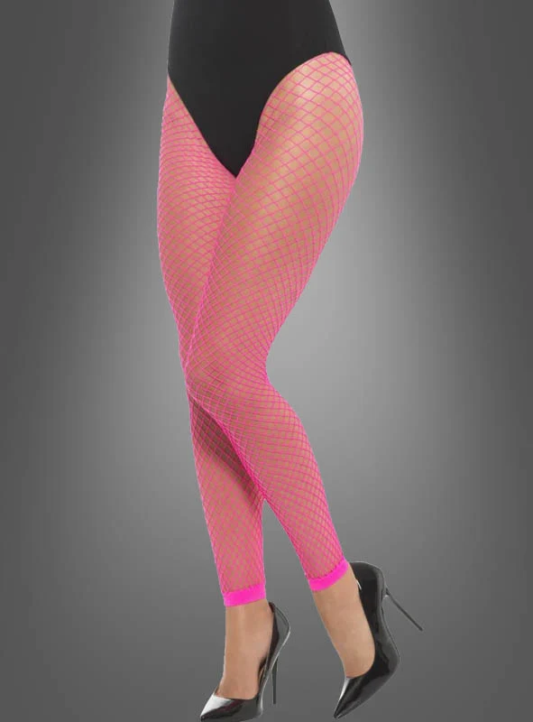 Neon Netz Leggings 80er pink