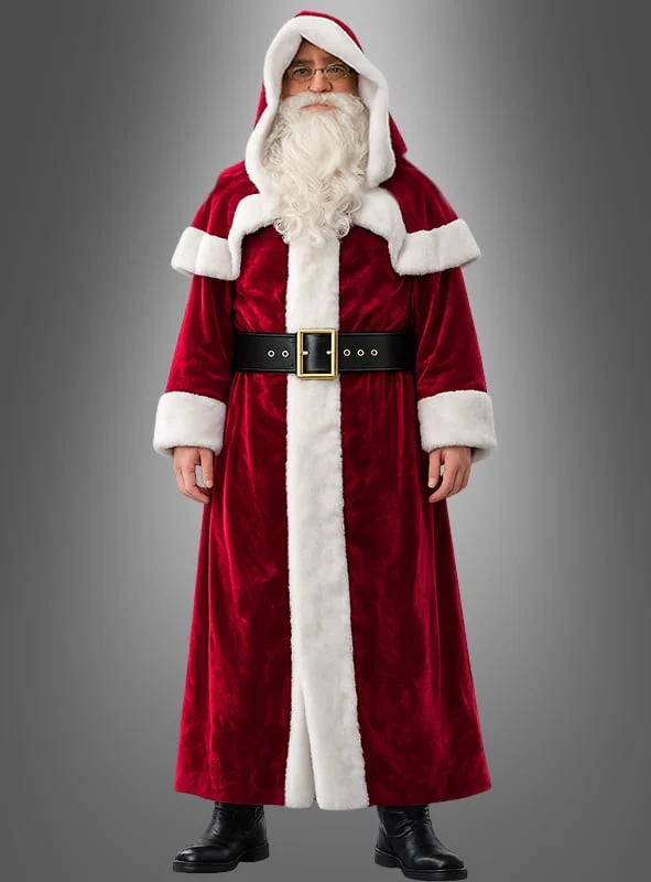 Mantel Weihnachtsmann dunkelrot