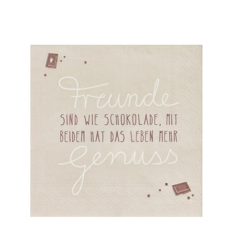 Räder Cocktailservietten Freunde sind wie Schokolade