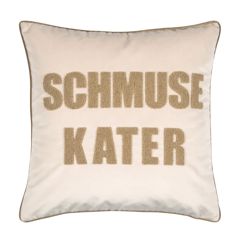 Pad Kissenhülle Schmusekater 45 x 45 cm sandfarben