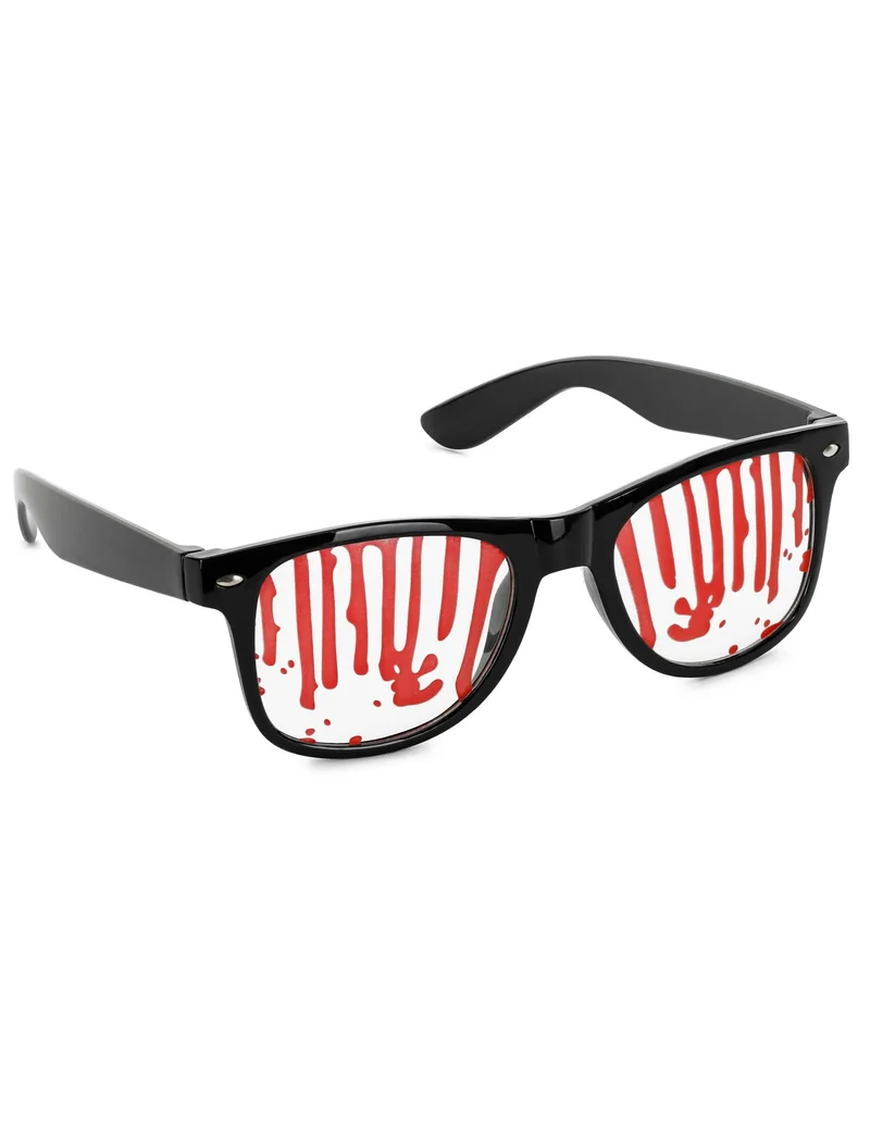 Düstere Brille mit Bluteffekt