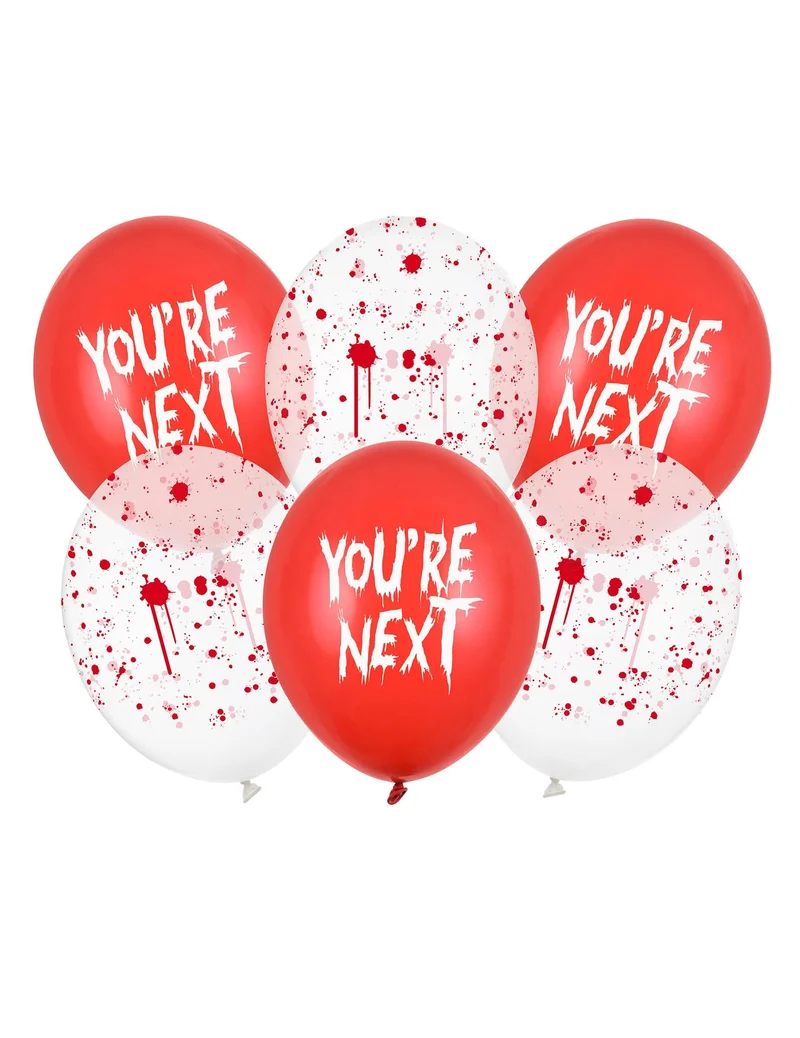 6 You're next Grusel-Ballons aus Latex 30 cm