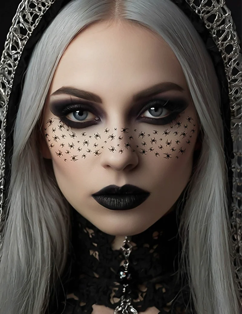 Originelle Spinnen-Sommersprossen Tattoos fÃ¼r Halloween