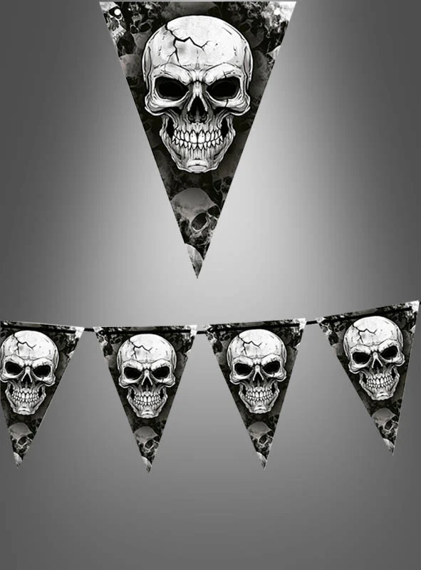 Halloween Wimpelgirlande 300cm Totenkopf