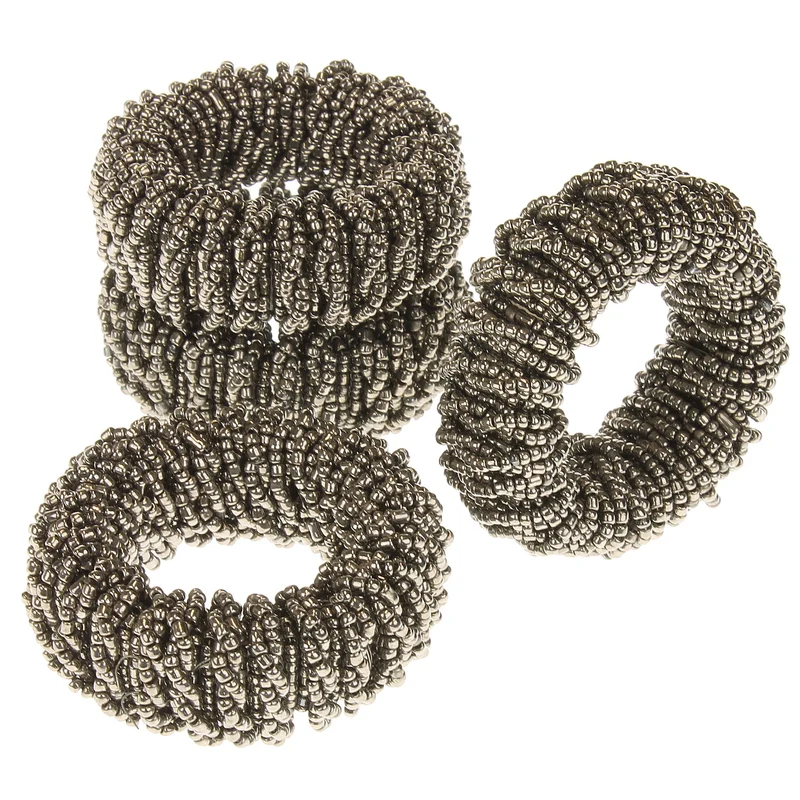 Serviettenring, 4-Set antique silber