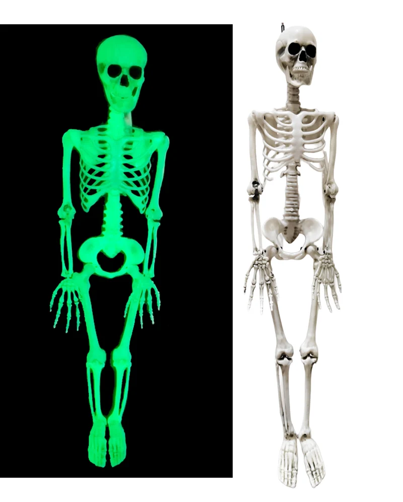 Glow in the Dark Halloween-Skelett 90cm
