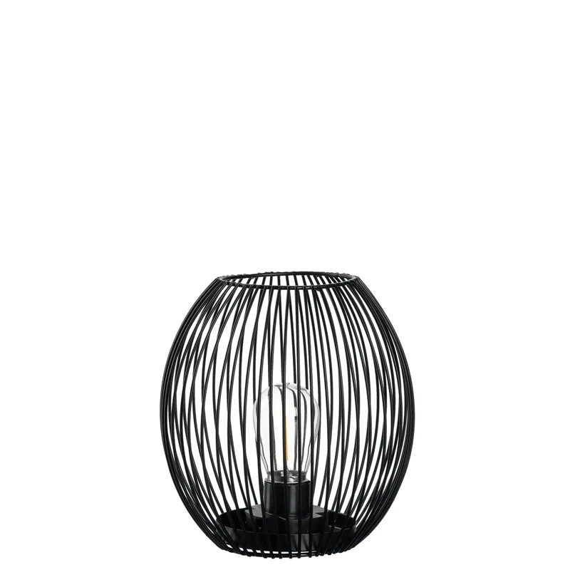 Laterne mit LED CASOLARE 18 cm schwarz